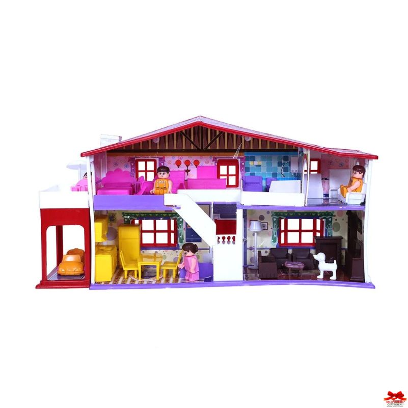 Toyzone My Deluxe Doll House – 50 Pieces Multicolor Role Play Set