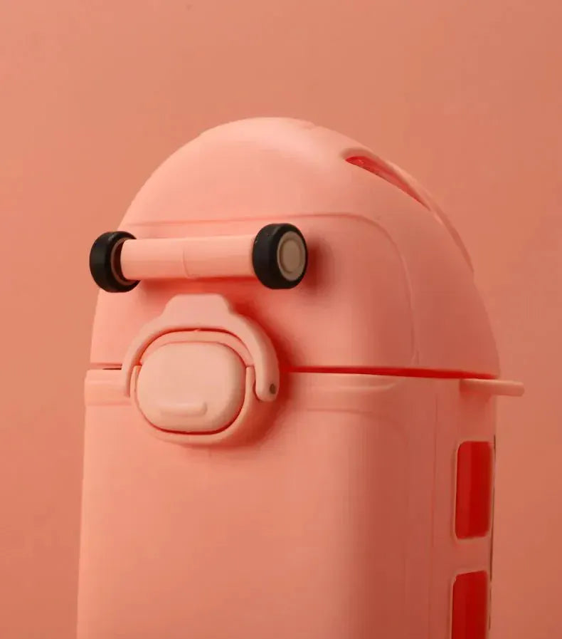 Train Shaped Kids Water Bottle 600ml Leakproof Straw Motumal-motumal