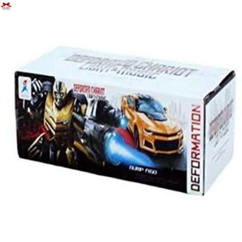 Transforming Car Robot Toy Remote Control Yellow Sports Car-motumal
