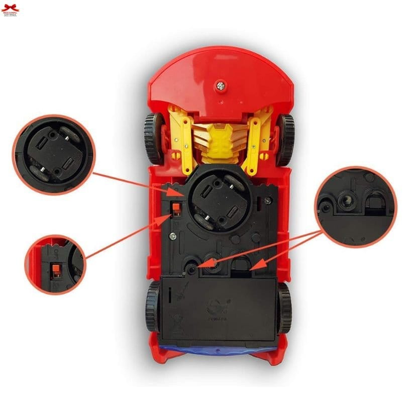 Transforming Remote Control Car Robot Toy Red Sports Car Motumal-motumal