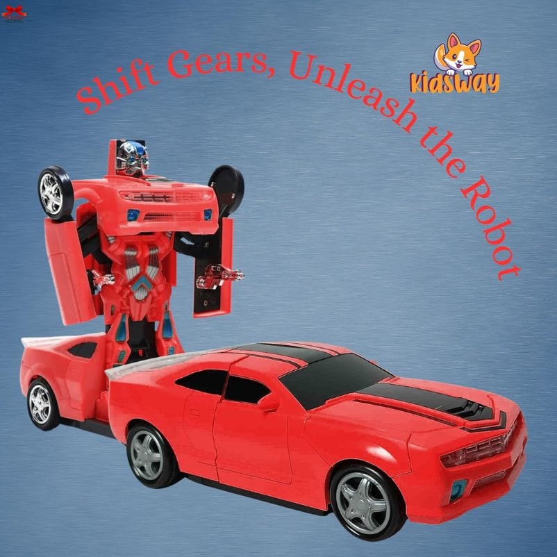 Transforming Remote Control Car Robot Toy Red Sports Car Motumal-motumal