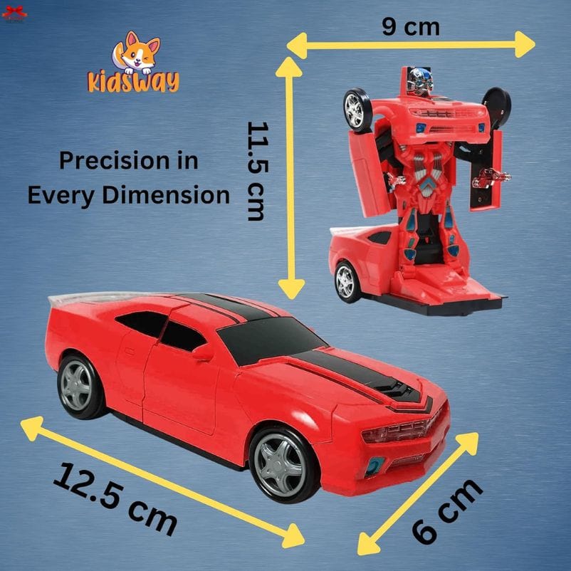 Transforming Remote Control Car Robot Toy Red Sports Car Motumal-motumal