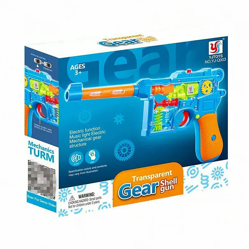 Transparent Electric Toy Gun Lights Music Blaster Kids Motumal-motumal