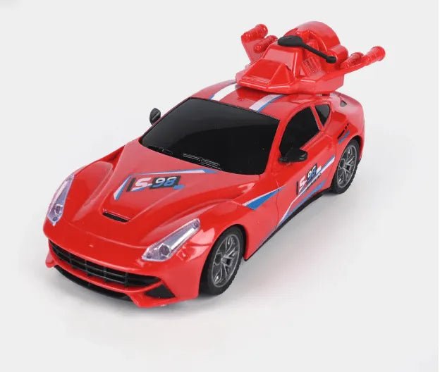 Turbo Blaze 124 RC Spray Racing Car LED Smoke Effect-motumal