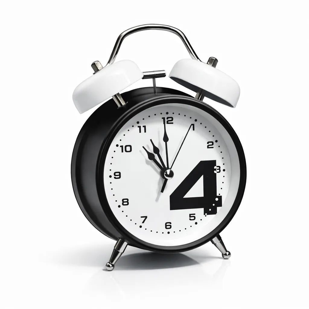 Twin Bell Alarm Clock Loud Ring Retro Bedroom Decor Motumal-motumal