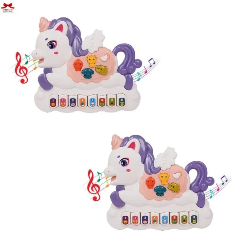 Unicorn Light Up Music Piano Toy Learn Colors Animals Motumal-motumal