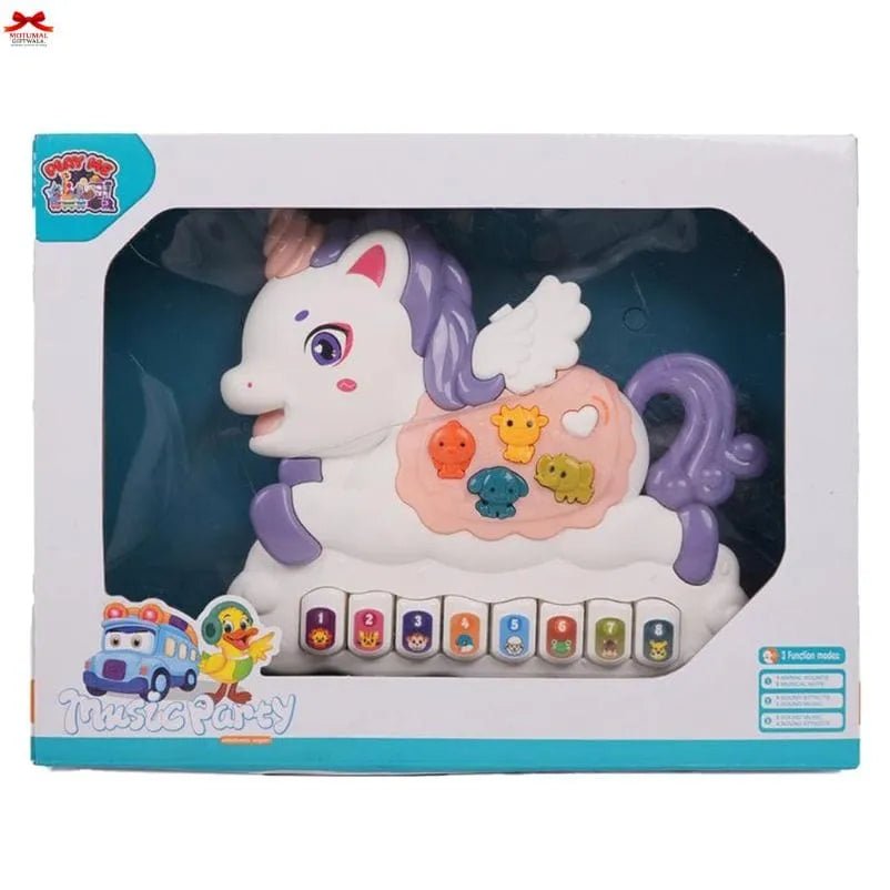 Unicorn Light Up Music Piano Toy Learn Colors Animals Motumal-motumal