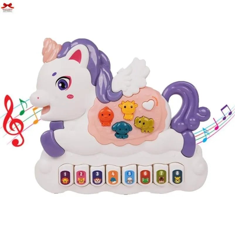 Unicorn Light Up Music Piano Toy Learn Colors Animals Motumal-motumal