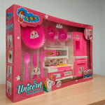 Unicorn Pink Kitchen Playset 25 Cooking Utensils Included Motumal-motumal