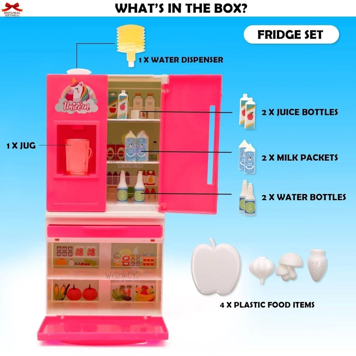 Unicorn Pink Kitchen Playset 25 Cooking Utensils Included Motumal-motumal