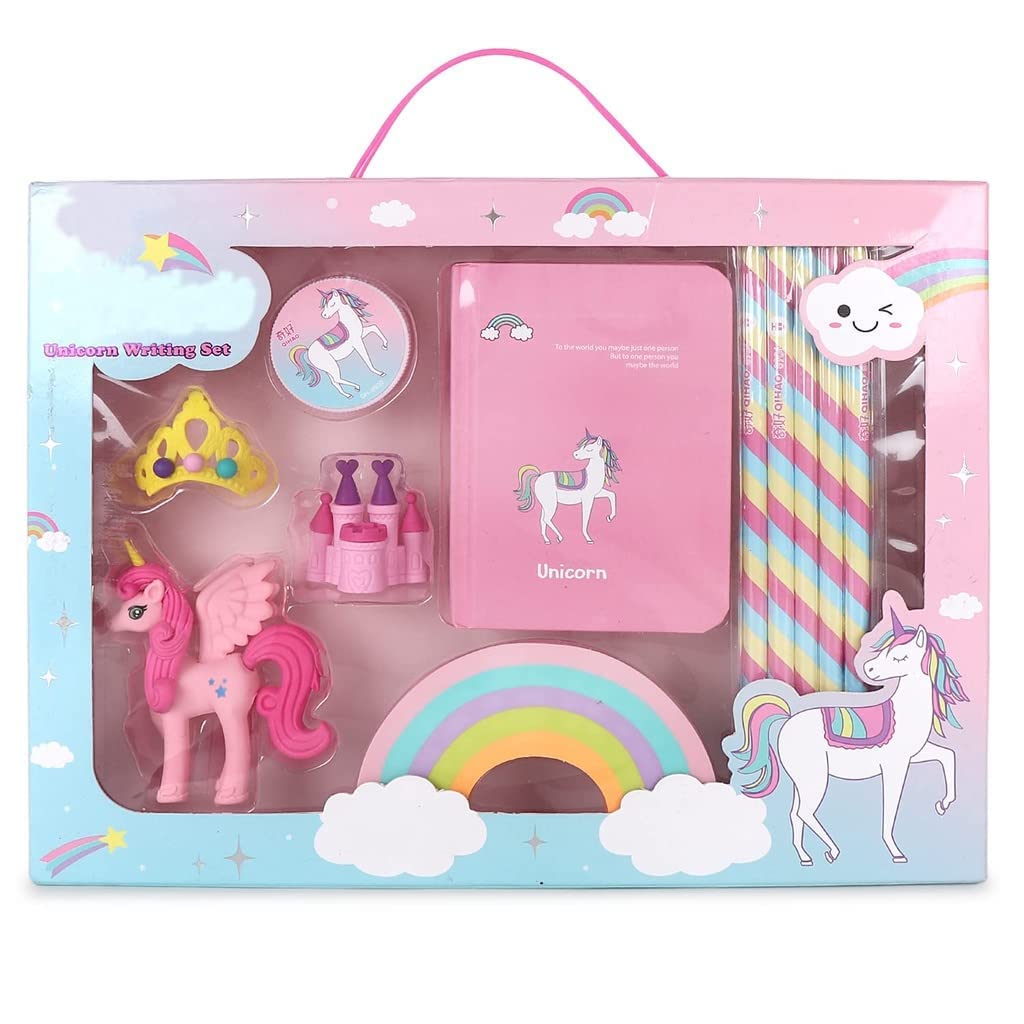 Unicorn Stationery Diary Pencils Kit Kids Gift Motumal-motumal