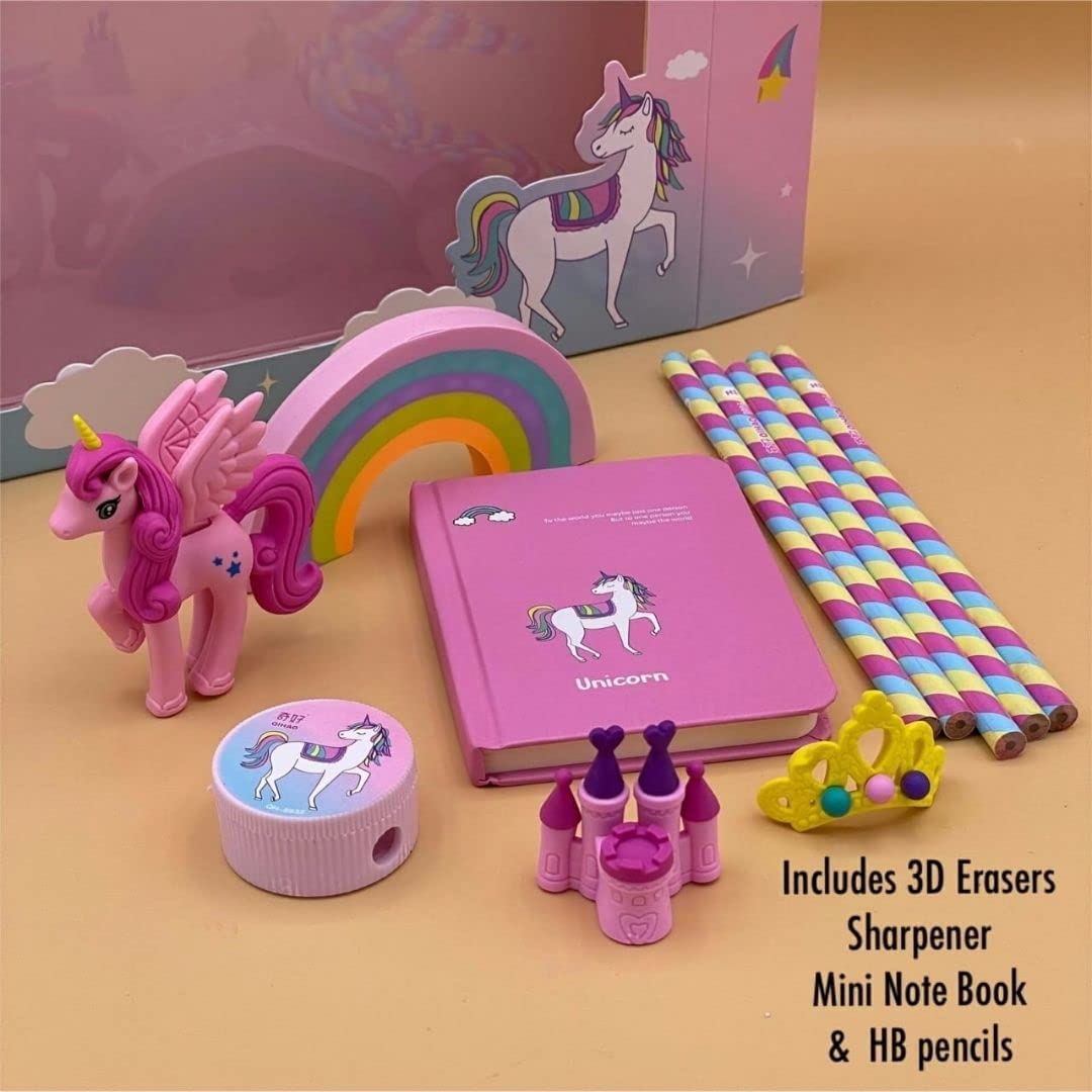 Unicorn Stationery Diary Pencils Kit Kids Gift Motumal-motumal