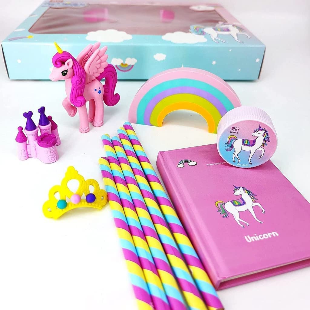Unicorn Stationery Diary Pencils Kit Kids Gift Motumal-motumal