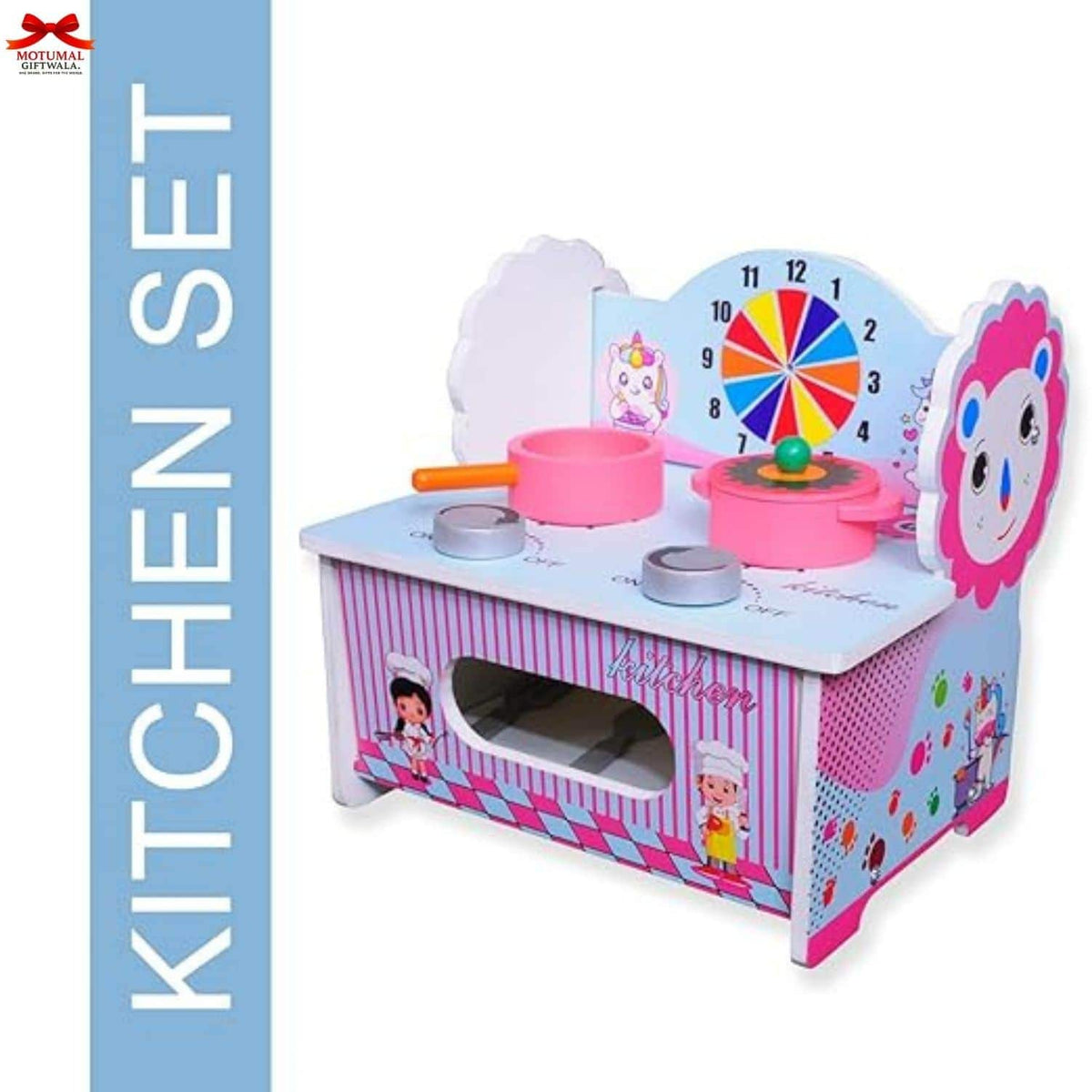 Wooden My First Kitchen Toy Pretend Play Apron Cap Motumal-motumal