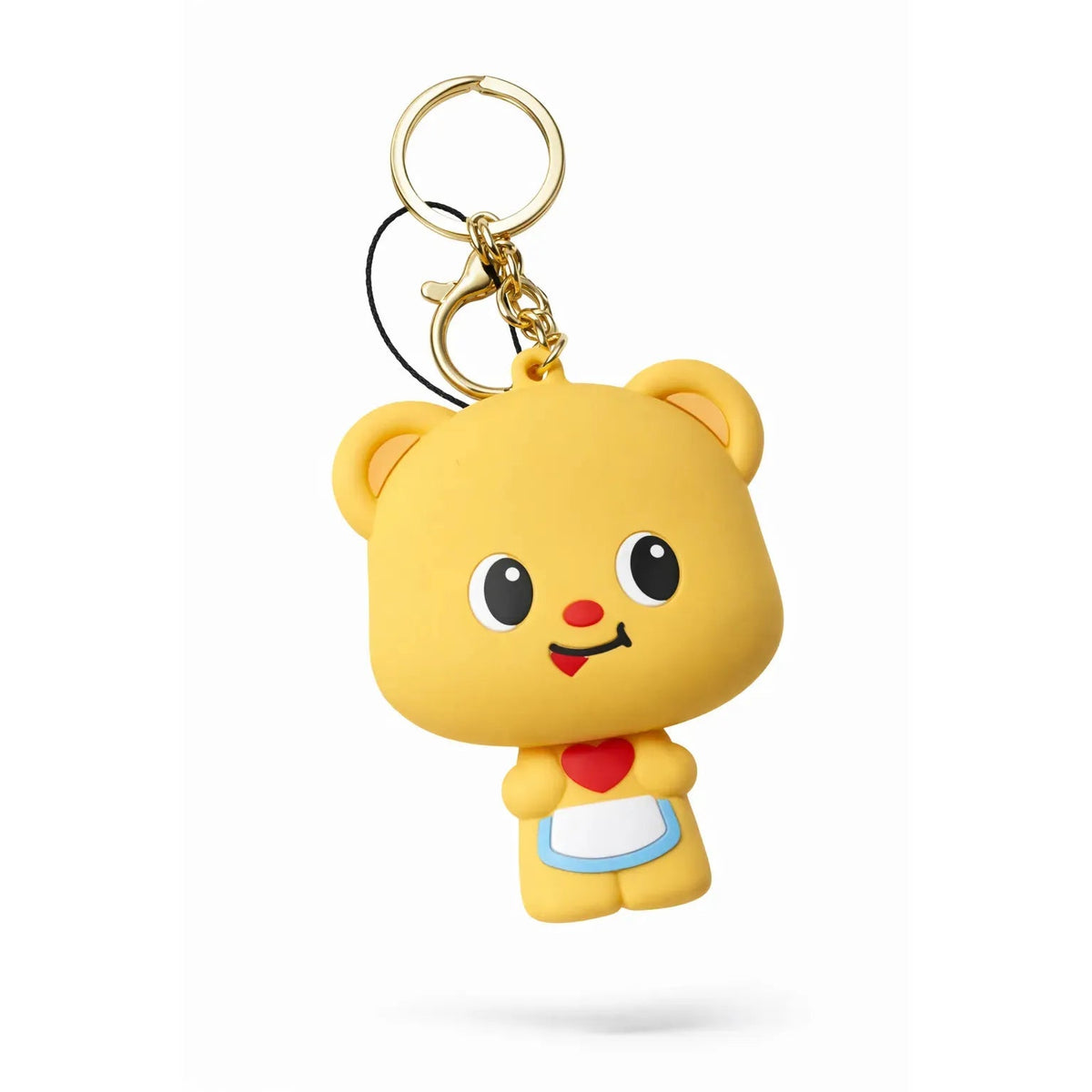 Yellow Cartoon Bear Keychain Heart Pendant Bag Charm Motumal-motumal